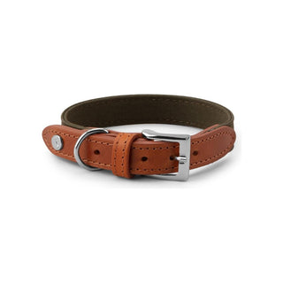 Signature Hundhalsband Cognac & Khaki