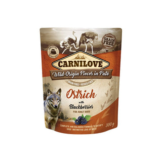 Carnilove Dog Pouch Paté Ostrich with Blackberries 300 g