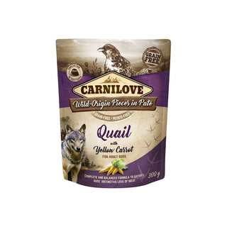 Carnilove Dog Pouch Paté Quail with Yellow Carrot 300 g