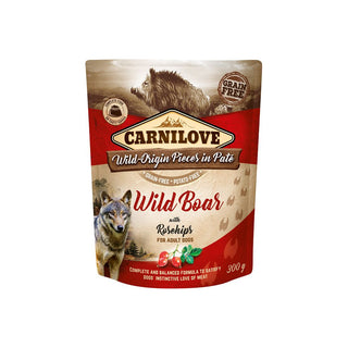 Carnilove Dog Pouch Paté Wild Boar with Rosehips 300 g