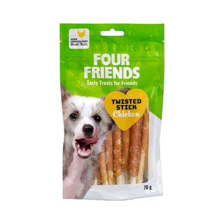 FourFriends Dog Twisted Stick Chicken 12,5cm 7st