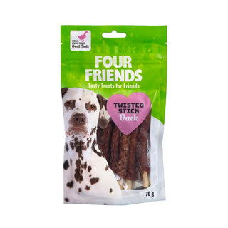 FourFriends Dog Twisted Stick Duck 12,5cm 7st