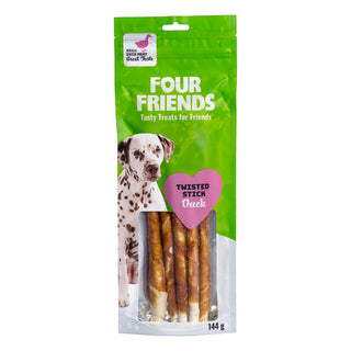 FourFriends Dog Twisted Stick Duck 25cm 5st