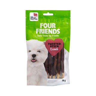 FourFriends Dog Twisted Stick Lamb 12,5cm 7st