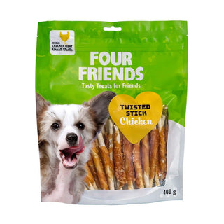 FourFriends Dog Twisted Stick Chicken 12,5cm 40st