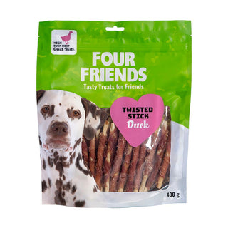 FourFriends Dog Twisted Stick Duck 12,5cm 40st