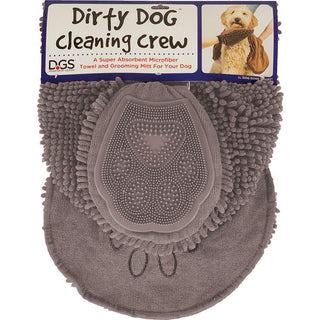 Dog Gone Smart Dirty Dog Cleaning Crew Handske & Handduk Grå