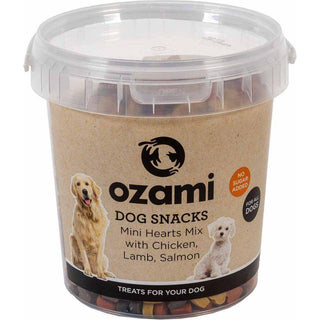 Ozami Dog Snack Mini Hearts Mix Bucket 500G