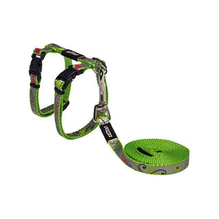 Rogz Reflectocat Sele Med Koppel S Lime 11Mm 24-40Cm