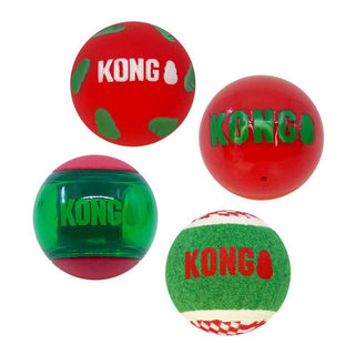 Tennisbollar Christmad Edition - Kong 4p