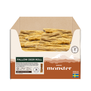 Monster Raw Fallow deer Roll M Bulk 50 st