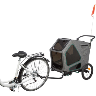 Cykelvagn, S: 64 × 92 × 80/130 cm, grå/sage