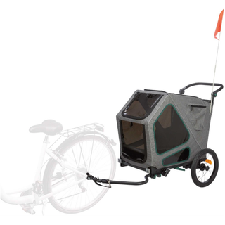 Cykelvagn, M: 71 × 95 × 85/138 cm, grå/sage