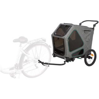 Cykelvagn, M: 71 × 95 × 85/138 cm, grå/sage