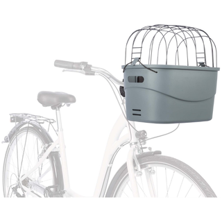 Cykelkorg front, plast, 42 × 39 × 30 cm, grå