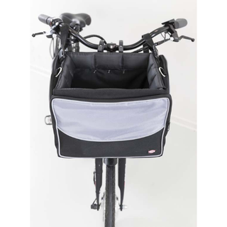 Cykelkorg front, 41×26×26cm, svart/grå, <6 kg