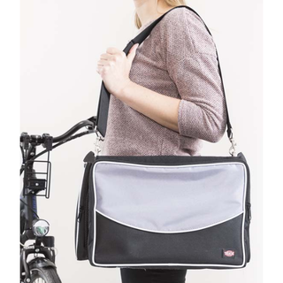 Cykelkorg front, 41×26×26cm, svart/grå, <6 kg