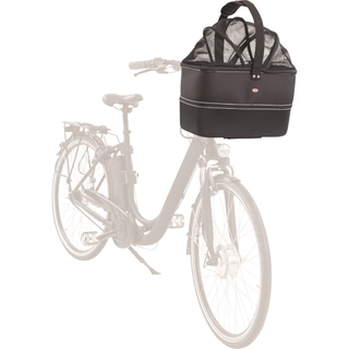 Cykelkorg front med nät 41 × h47 × 39 cm, svart