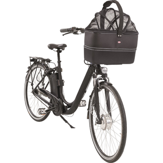 Cykelkorg front med nät 41 × h47 × 39 cm, svart