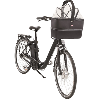 Cykelkorg front med nät 41 × h47 × 39 cm, svart