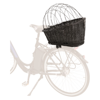 Cykelkorg för pakethållare, pil, 35xh49x55 cm fäste 10,5-14,5cm, svart