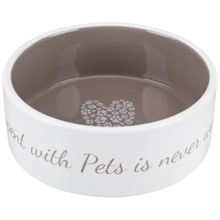 Pet's Home keramikskål, 0.8 l/ø 16 cm, cream/taupe