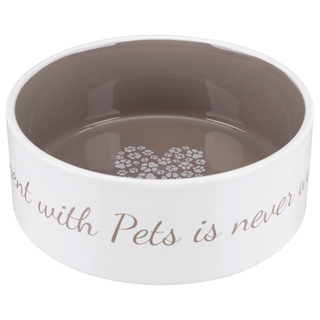 Pet's Home keramikskål, 1.4 l/ø 20 cm, cream /taupe