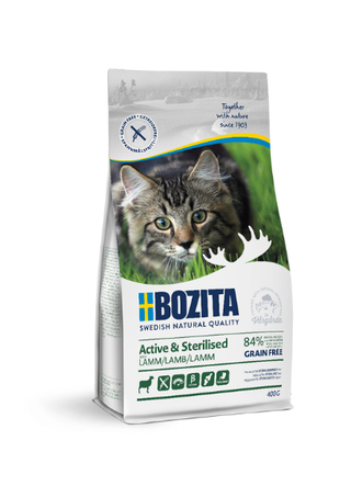 Bozita Active & Sterilized Grain Free Lamb 400 gEj