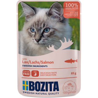 Bozita katt Lax i gelé 85g