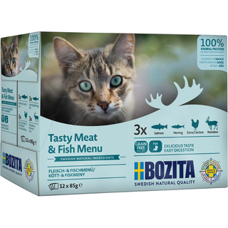 Bozita Katt Multibox 12x85 g Kött&Fisk i sås  / 1.02kg