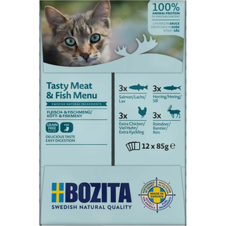 Bozita Katt Multibox 12x85 g Kött&Fisk i sås  / 1.02kg