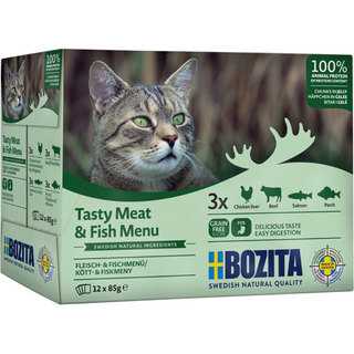 Bozita katt Multibox 12x85 g Kött&Fisk i gelé  / 1.02kg