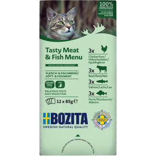 Bozita katt Multibox 12x85 g Kött&Fisk i gelé  / 1.02kg