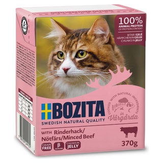 Bozita Katt Tetra Bitar i gelé Nötfärs 370 g