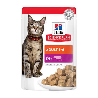 Hills Feline Adult Chicken, Beef & Ocean Fish 12x85g