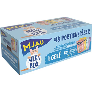 Mjau kött&fisk i gelé megabox 48*85g