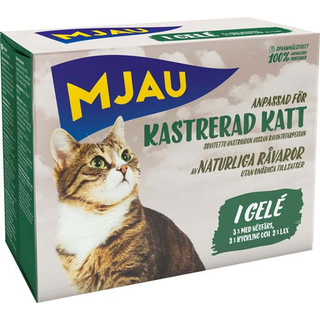 Mjau kastrerad i gelé multibox 8*85g