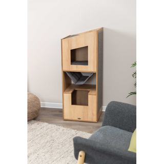 CityStyle Cat-Tower, 105 cm, brun/grå