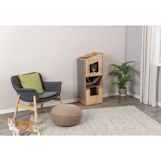 CityStyle Cat-Tower, 105 cm, brun/grå