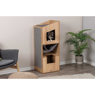 CityStyle Cat-Tower, 105 cm, brun/grå