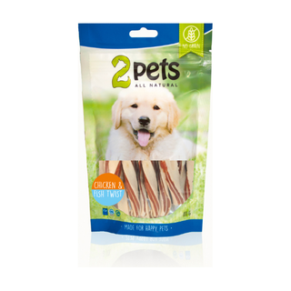 2pets Dogsnack Chicken&Fish Twist 6 x 100 g