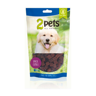 2pets Dogsnack Duck Cubes, 6 x 100 g