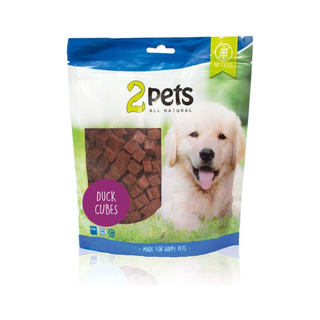 2pets Dogsnack Duck Cubes, 5 x 400 g