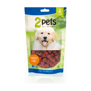 2pets Dogsnack Chicken Cubes, 6 x 100 g