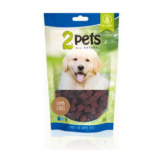 2pets Dogsnack Lamb Cubes, 6 x 100 g