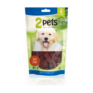 2pets Dogsnack Deer Cubes, 6 x 100 g