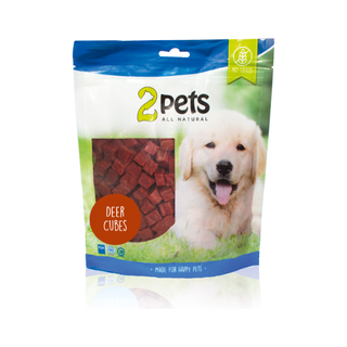 2pets Dogsnack Deer Cubes, 5 x 400 g