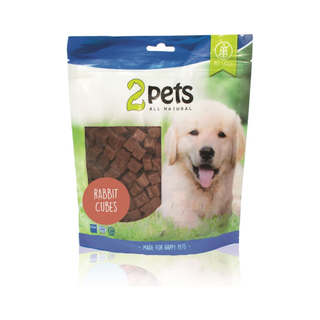 2pets Dogsnack Rabbit Cubes, 5 x 400 g