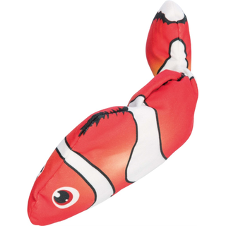 Fisk, sprattlande, tyg, catnip, 26 cm, USB-laddad