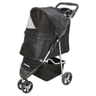 Djurvagn Buggy, hopfällbar, 47×h100×80 cm, upp t. 11 kg, svart